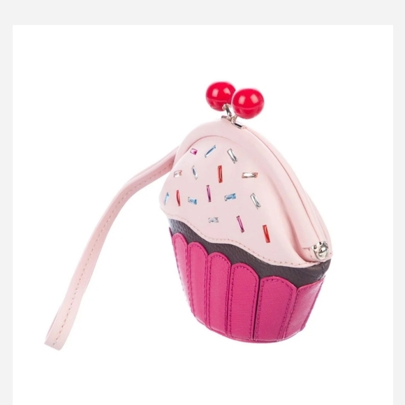 KATE SPADE New York Take the Cake Cupcake Wristlet Pink Crystal Sprinkles Party - Picture 2 of 8